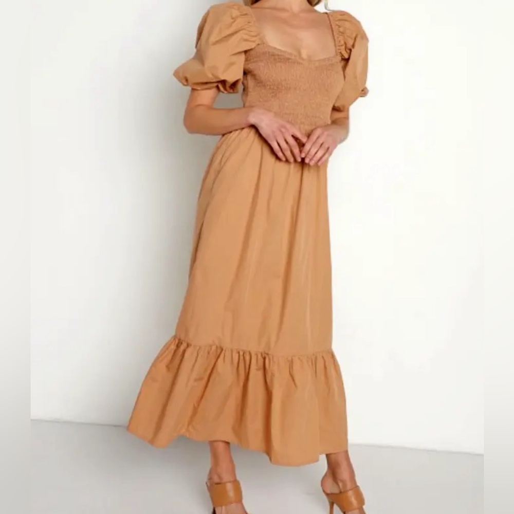 Women’s — Clothing — Dresses — Faithfull the Brand — Smocked Cut-Out Midi Dress